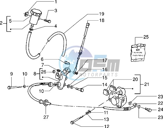 Front brake cylinder-Brake caliper