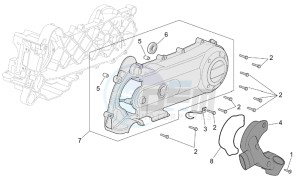 Scarabeo 50 4t 2v e2 drawing Variator cover