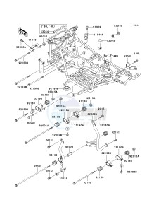 KVF 400 C [PRAIRIE 400 4X4] (C1-C4) [PRAIRIE 400 4X4] drawing FRAME FITTINGS