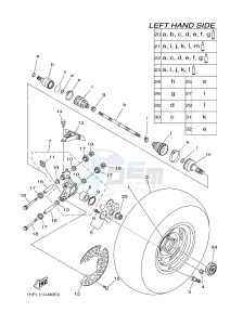 YFM700FWAD YFM700PLE GRIZZLY 700 EPS (2BGG 2BGH) drawing REAR WHEEL