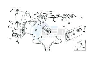 JET SPORT 50 drawing MIRRORS L /R / THROTTLE CABLE / BRAKE LEVERS