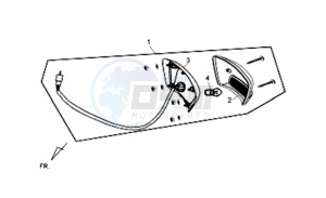 FIDDLE II 125 drawing TAIL LIGHT - LICENSE PLATE