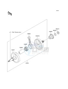 KX 250 T [KX250F] (7F) T7F drawing CRANKSHAFT