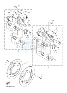 FJR1300AE FJR1300-AS ENGLAND drawing FRONT BRAKE CALIPER