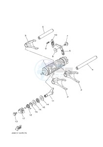 YXZ1000 YXZ10YMXJ (2HCR) drawing SHIFT CAM & FORK