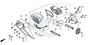 SH50 SH FIFTY drawing TAILLIGHT/REAR FENDER (B/E/F/IT/N/PO)