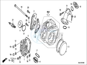 CRF50FH Europe Direct - (ED) drawing CYLINDER HEAD COVER