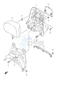 AN400 (E2) Burgman drawing PILLION RIDER HANDLE (CENTER)(MODEL K4)