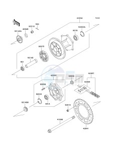 KL 650 E [KLR650] (E8F-E9F) E9F drawing REAR HUB