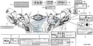 CBR500R England - (3ED) drawing CAUTION LABEL