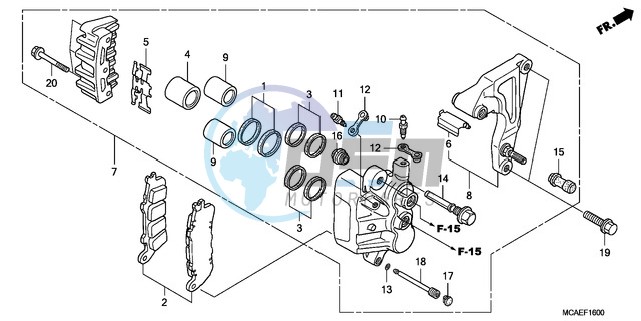 REAR BRAKE CALIPER