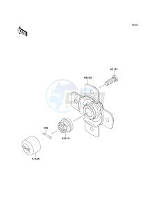 KVF 750 D [BRUTE FORCE 750 4X4I] (D8F-D9F) D9F drawing REAR HUB