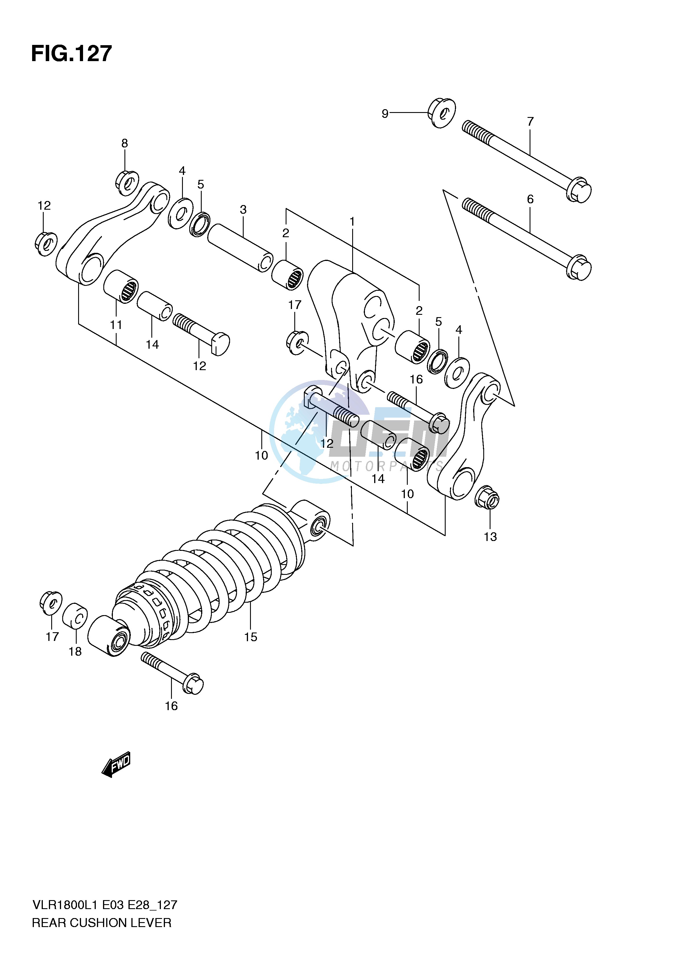 REAR CUSHION LEVER (VLR1800TL1 E28)