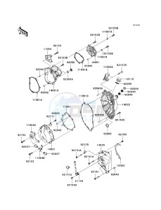 ZX 600 P [NINJA ZX-6R] (7F-8FA) P7F drawing ENGINE COVER-- S- -