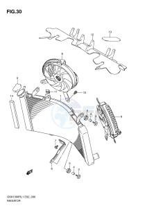 GSX1300R (E2) Hayabusa drawing RADIATOR