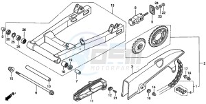 CB500S drawing SWINGARM