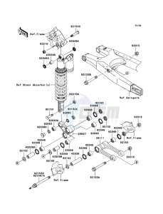 KLX450R KLX450ABF EU drawing Suspension