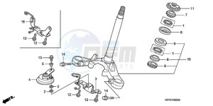 CBR125RWA UK - (E / WH) drawing STEERING STEM