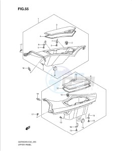 GSF650/S drawing UPPER PANEL (WITH COWLING)