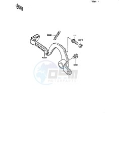 KX 125 G [KX125] (G1) [KX125] drawing BRAKE PEDAL