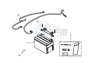 SYMPLY 150 drawing BATTERY / TOOLKIT