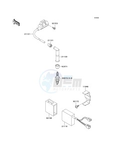 KLX 300 A [KLX300R] (A6F-A7A) A7F drawing IGNITION SYSTEM