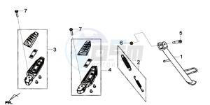 GTS 125I EURO4 SPORT L7 drawing CENTRAL STAND /  SIDE STAND