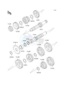 KX 65 A [KX65 MONSTER ENERGY] (A6F - A9FA) A8F drawing TRANSMISSION