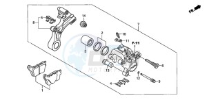 CBR600RR drawing REAR BRAKE CALIPER