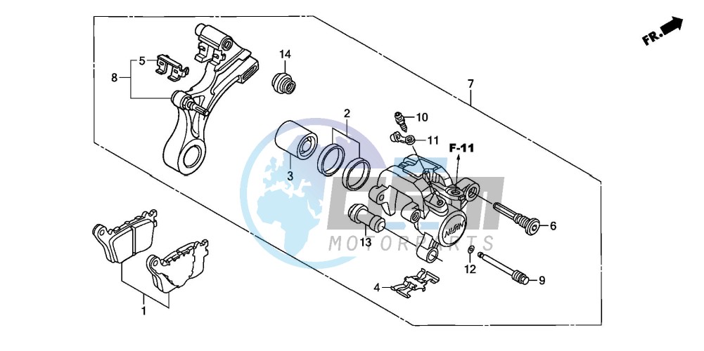 REAR BRAKE CALIPER