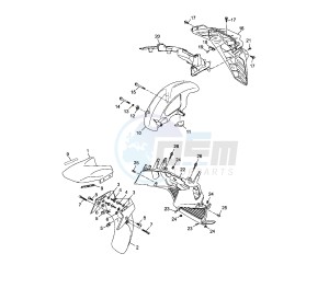 YP R X-MAX ABS 125 drawing FENDER