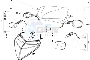 ICE 50 drawing Front lights and turn signal lamps