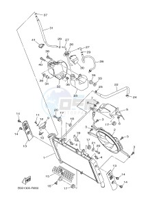 MTM850 MTM-850 XSR900 (B90W) drawing RADIATOR & HOSE