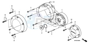 VT1300CXAB drawing RIGHT CRANKCASE COVER