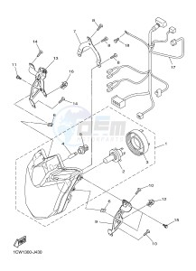 XJ6F 600 DIVERSION F (1CWJ) drawing HEADLIGHT