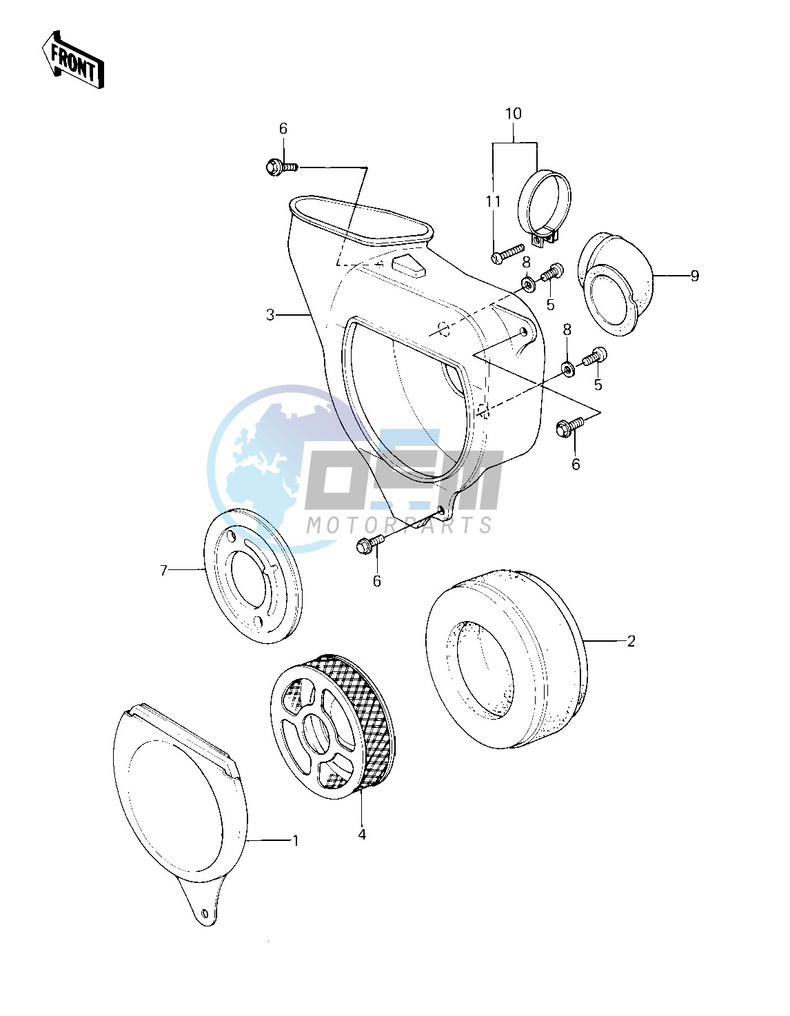 AIR CLEANER -- 81 KX80-C1- -