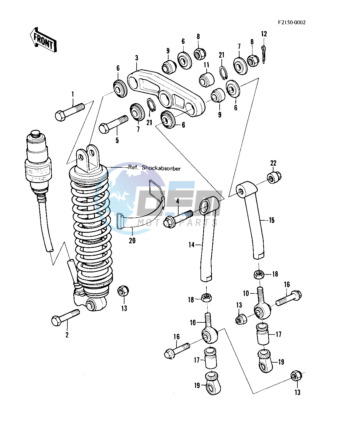 REAR SUSPENSION -- KX420-A2- -