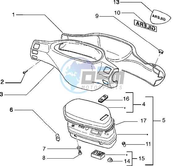 Speedometers Kms. - handlebar cover