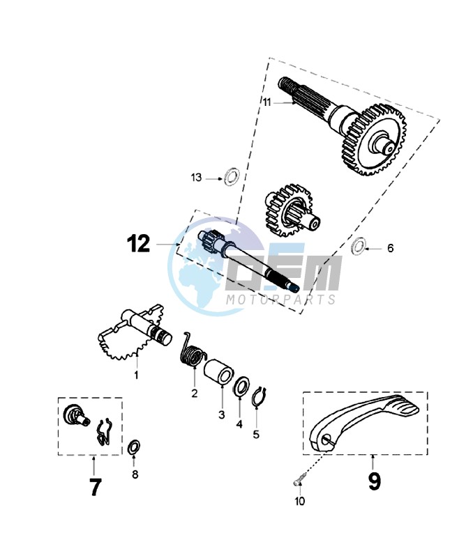 DRIVE SHAFTS / KICKSTARTER