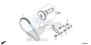 TRX500FM1E TRX500FM1 Europe Direct - (ED) drawing CAM CHAIN/ TENSIONER