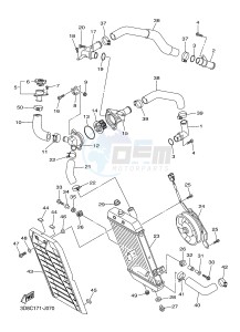 XVS1300A MIDNIGHT STAR (11C7) drawing RADIATOR & HOSE