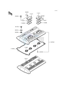 ZG 1000 A [CONCOURS] (A10-A14) [CONCOURS] drawing CYLINDER HEAD COVER