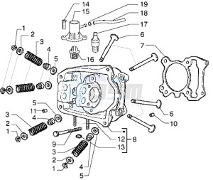 Hexagon 180 GTX drawing Head - valves