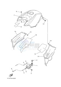 YFM450FWAD YFM450PE GRIZZLY 450 EPS (2LC2 2LC3 2LC4) drawing SIDE COVER