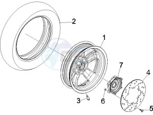 GTV 125 4T Navy (Euro 3) drawing Rear Wheel