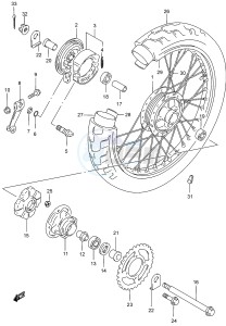 GZ250 (K2) drawing REAR WHEEL