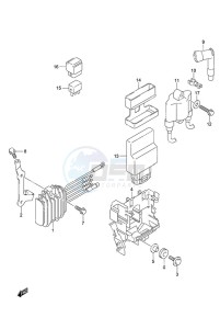 DF 9.9B drawing Rectifier/Ignition Coil Non-Remote Control