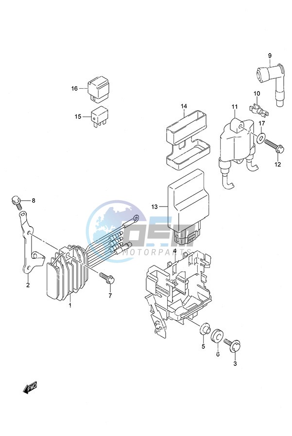 Rectifier/Ignition Coil Non-Remote Control