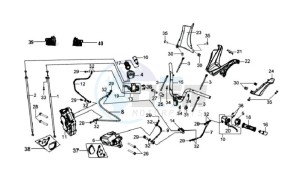 GTS 250 EURO 3 drawing FRONT FORK/ FRONT WHEEL / FRONT FENDER