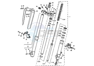 TT R 600 drawing FRONT FORK